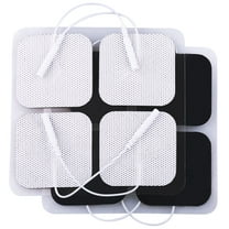 LotFancy 40Pcs TENS Unit Electrode Pads, 2"x2" Reusable Adhesive TENS Unit Replacement Pads,2mm Pin
