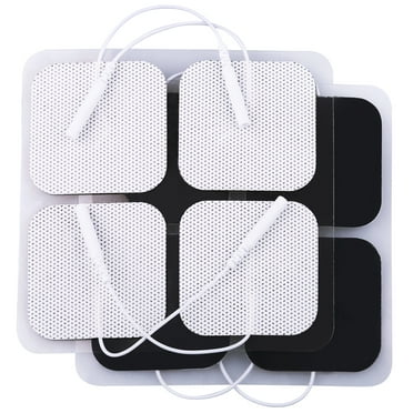 LotFancy 40Pcs TENS Unit Electrode Pads, 2"x2" Reusable Adhesive TENS Unit Replacement Pads,2mm Pin