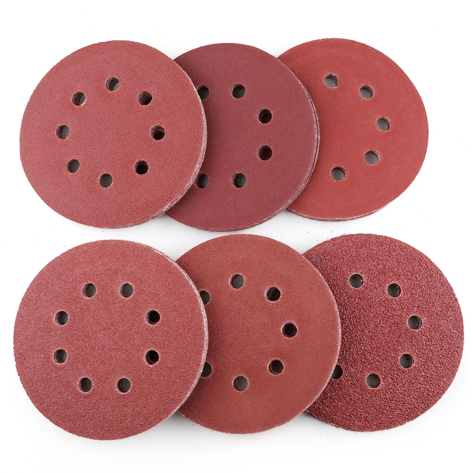 Sand Dis LotFancy 5 in 8Hole Sanding Discs, 60Pcs 40-240 Grit Sandpaper ...