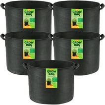 LotFancy 5Pack 20 Gallon Grow Bags, Nonwoven Plant Fabric Pots,Garden Vegetable Planter Container