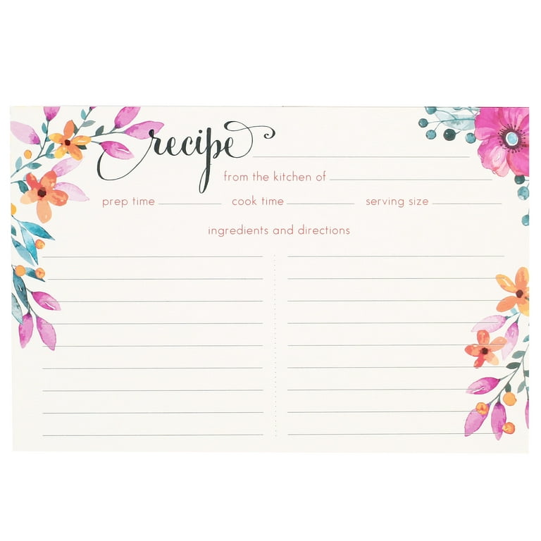 Lined Recipe Cards