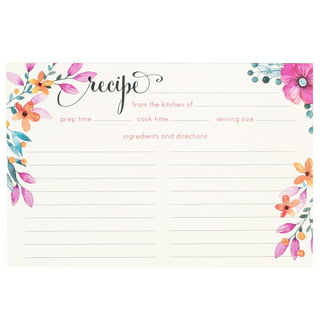 Blank Index Postcards Printable, 4x6, Heavy Duty, Great for Recipe Cards  and Flashcards. (48ct) 