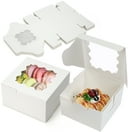 Way To Celebrate! 6.25x6.25x3 inch Kraft Treat Boxes with Window, 3-Count