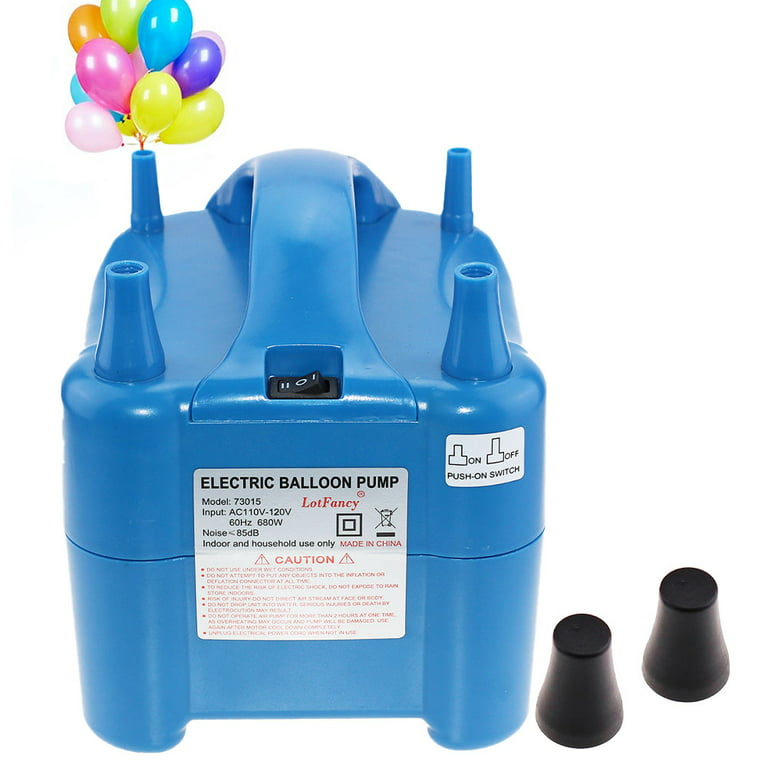 LotFancy 680W Electric Balloon Pump Inflator, 110V, Blue