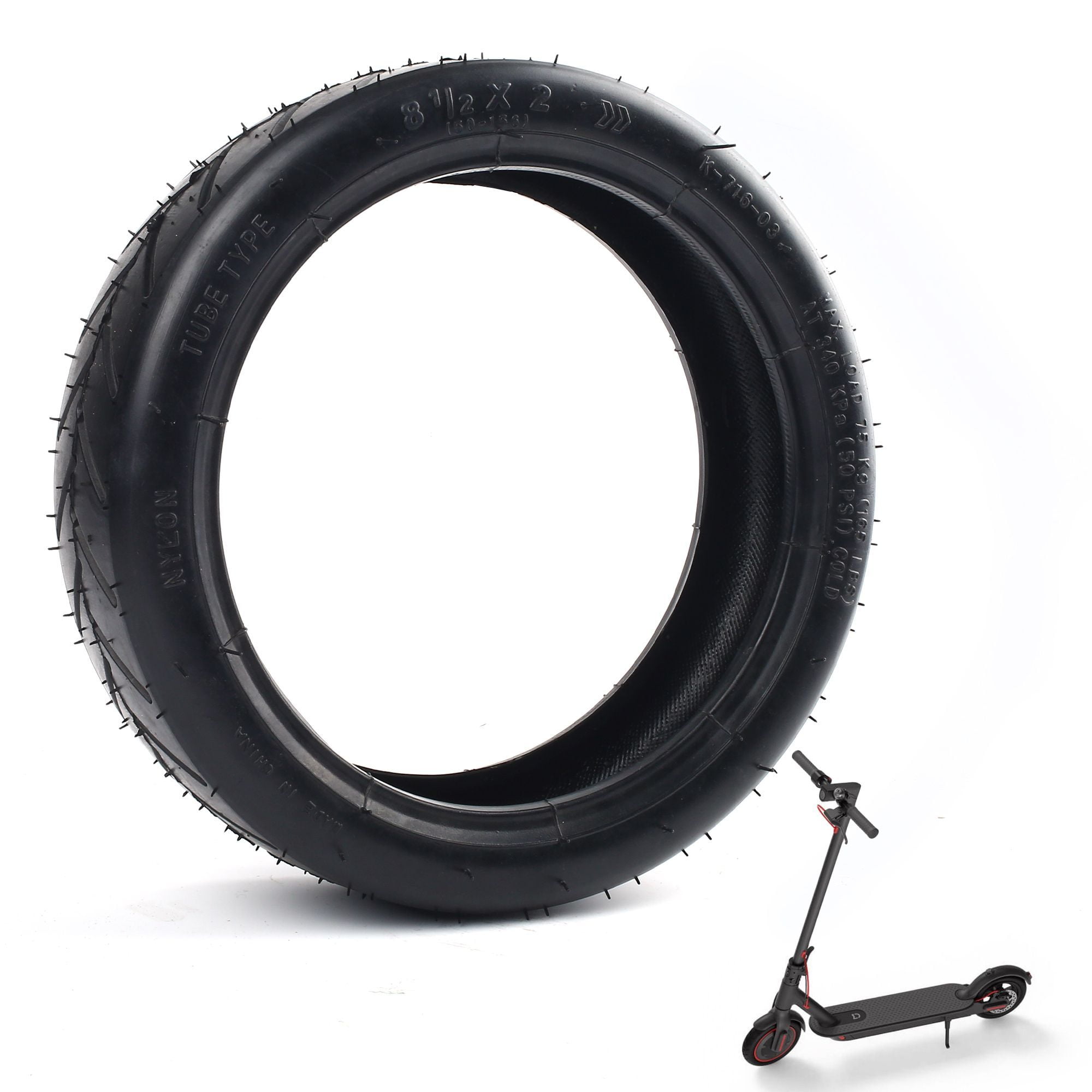 8.5 Inches Electric Scooter Tires 50/75-6.1 Compatible for Gotrax Gxl  V2/Xiaomi M365/Pro/1S Electric Scooter Outer Tire 8 1/2X2 Tube Tire  Replacement