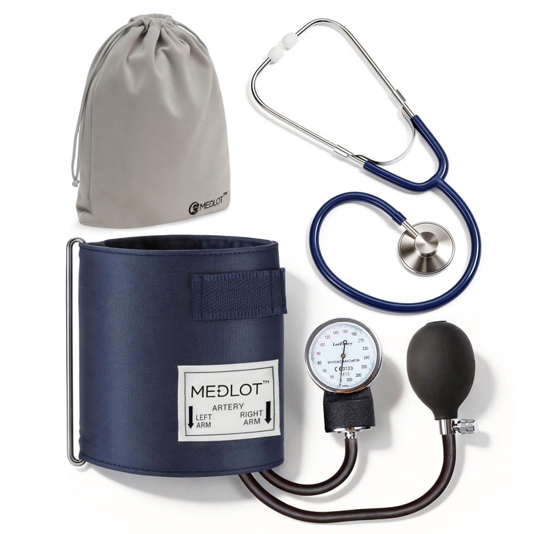 LotFancy Manual Blood Pressure Cuff and Stethoscope Kit with D-Ring, BP  Cuff Standard Adult 10