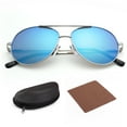 thumbnail image 1 of LotFancy Aviator Sunglasses for Unisex Child Kids Girls Boys, Blue Mirrored, 1 of 8