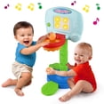 thumbnail image 1 of LotFancy Baby Basketball Hoop for Toddlers, Height Adjustable 2 in 1  Sports Toy Set for Kids 1-3, 1 of 8