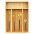 thumbnail image 1 of LotFancy Bamboo Kitchen Drawer Organizer for Large Cutlery, Utensil Holder and Silverware Tray, 1 of 8