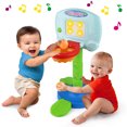 LotFancy Baby Basketball Hoop for Toddlers, Adjustable 2 in 1 Sports