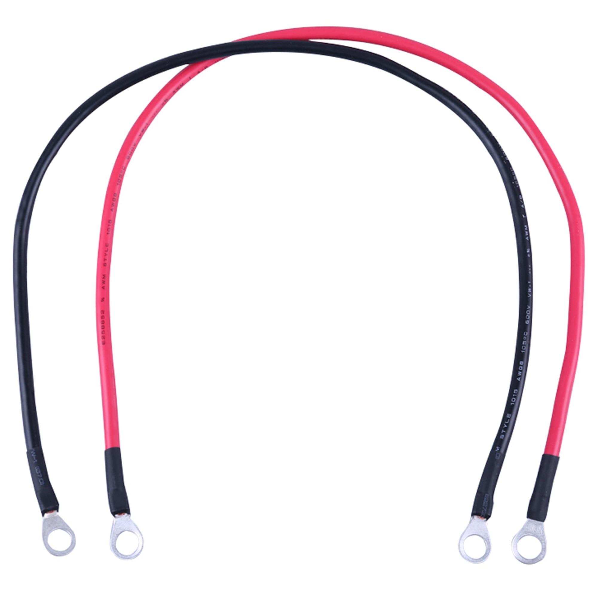 LotFancy 4 AWG Battery Cables, 4 Gauge 24 Inch Power Inverter Cables, 3/8  in Lugs 
