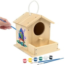 LotFancy Bird House Kit, DIY Wooden Birdhouse Kits for Kids and Adults to Build and Paint