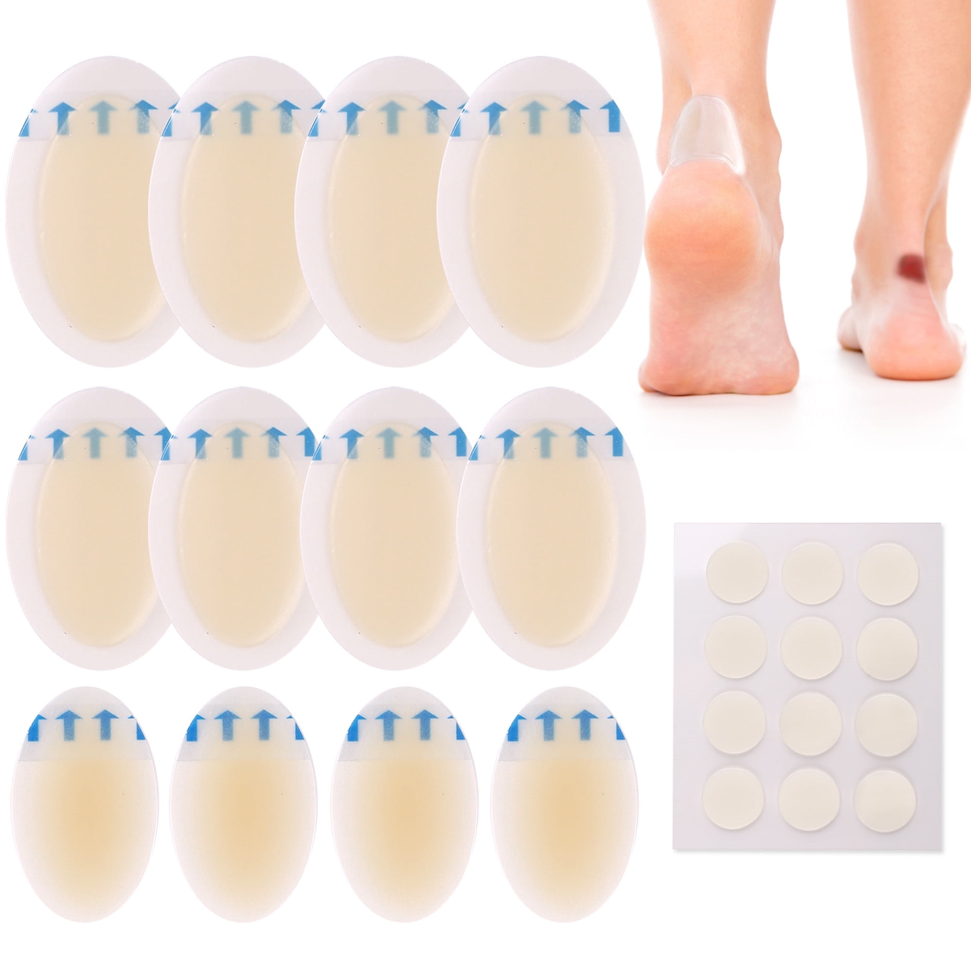 LotFancy Blister Bandages, 12 Blister Pads and 12 Acne Patches, 3 Size ...