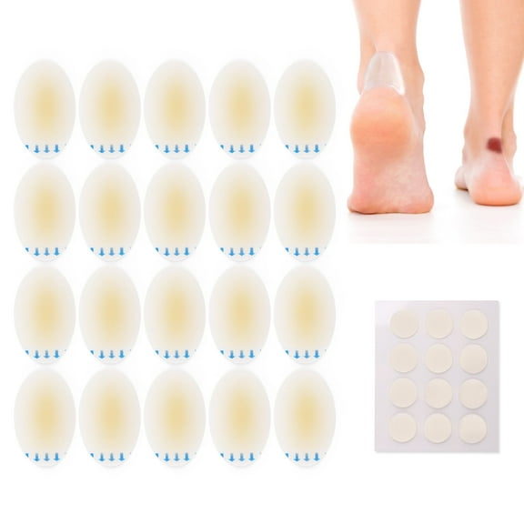 LotFancy Blister Bandages, 20 Pcs Blister Pads, 12 Acne Patches