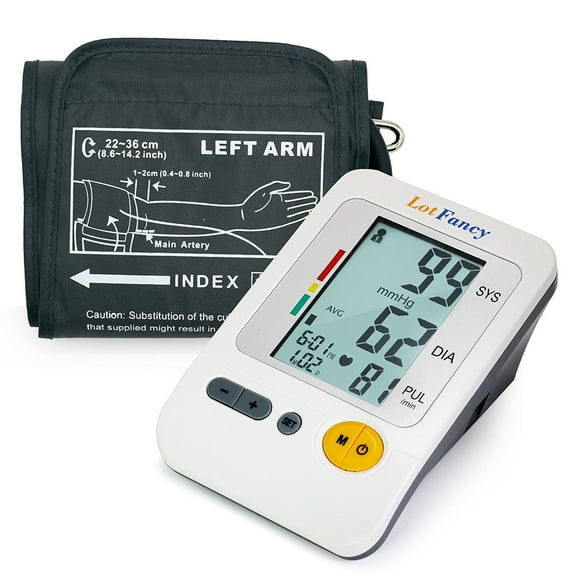LotFancy Blood Pressure Monitor, Automatic Upper Arm BP Cuff Machine Kit, Digital BP Gauge