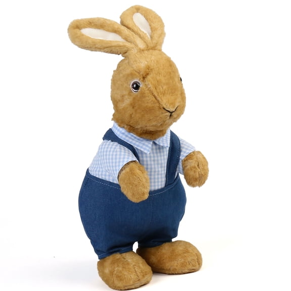 LotFancy Bunny Stuffed Animal, 12" Peter Rabbit Plush Toy for Home Decor, Gift for Kids, Boys