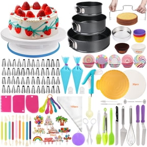 LotFancy 529 Pcs Cake Decorating Kit, Baking Supplies Set & Rotating Turntable, Pans, Piping Bag and Tips