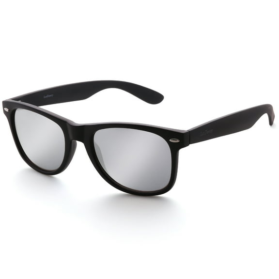 LotFancy Classic Horn Rimmed Sunglasses for Women Men, Retro Stylish Square Eyewear with Case