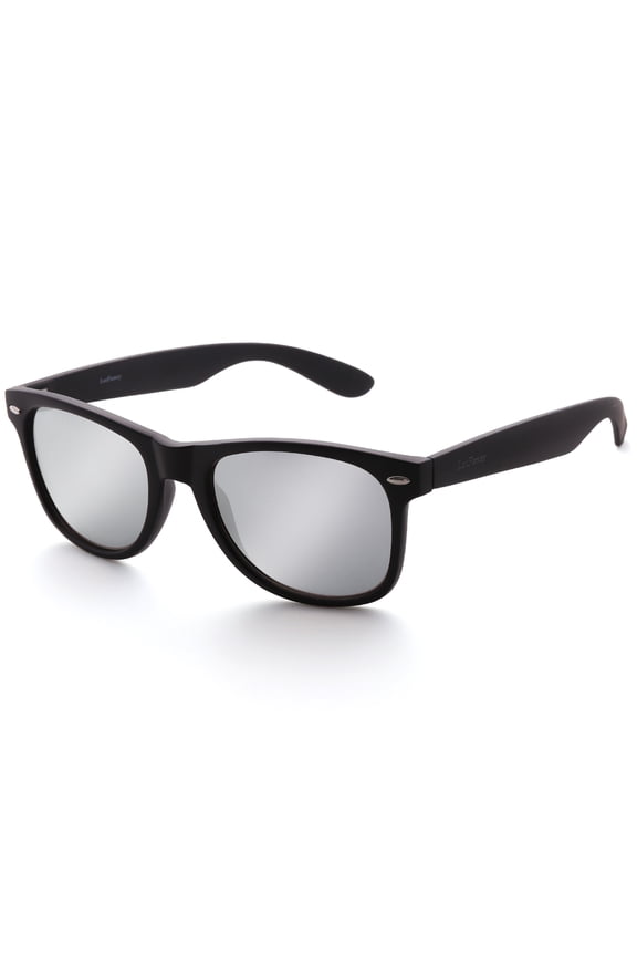 Classic Horn Rimmed Sunglasses for Women Men, Retro Stylish Square Eyewear with Case