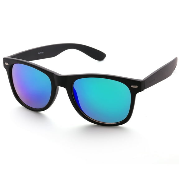 LotFancy Classic Horn Rimmed Sunglasses for Women Men, Retro Stylish Square Eyewear with Case