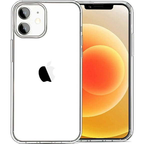 LotFancy Clear Case for iPhone 12 Pro Case 6.1 in, Slim Transparent TPU Protective Phone Case Cover