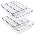 thumbnail image 1 of LotFancy Clear Drawer Organizers Set, 8Pcs Plastic Storage Tray for Desk, Bathroom, Vanity Trays, 1 of 12