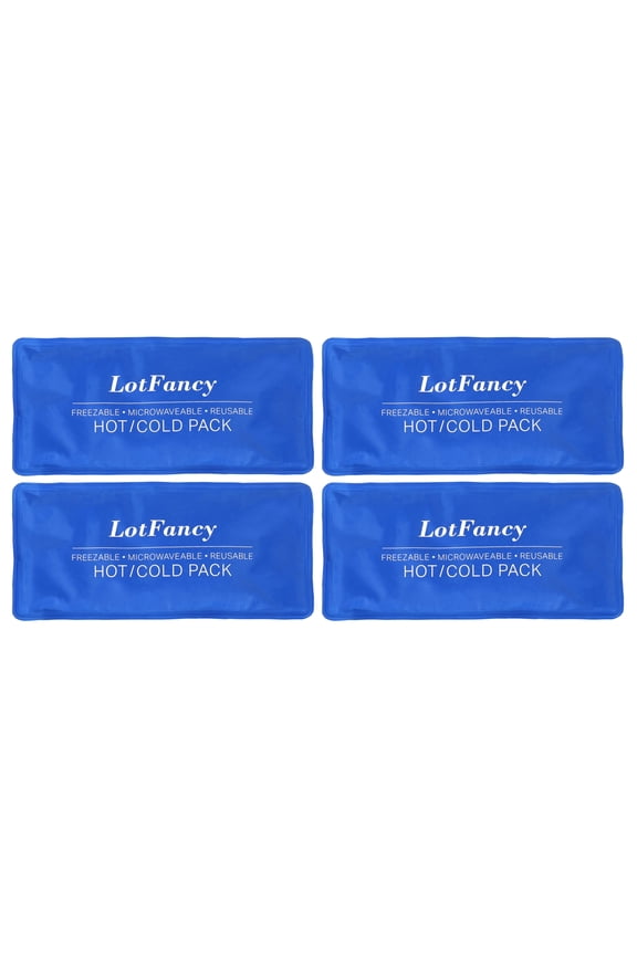Ice Pack for Injuries, 4 Pcs Reusable Soft Hot Cold Gel Pack for First Aid, 10.5 x 5 Inches