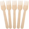 thumbnail image 1 of LotFancy Disposable Forks, 100 Pcs Wooden Forks, 6.2" Compostable Biodegradable Forks, 1 of 8