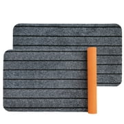 LotFancy Doormat Outdoor Indoor, 17x30 in, 2 Pcs Non-Slip Rubber Backing Welcome Mat, Dark Grey