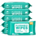 thumbnail image 1 of LotFancy 288 Flushable Wet Wipes, 8x6 in, XL Thick Butt Wipes, 48 Wipes Per Pack, 6 Packs, 1 of 8