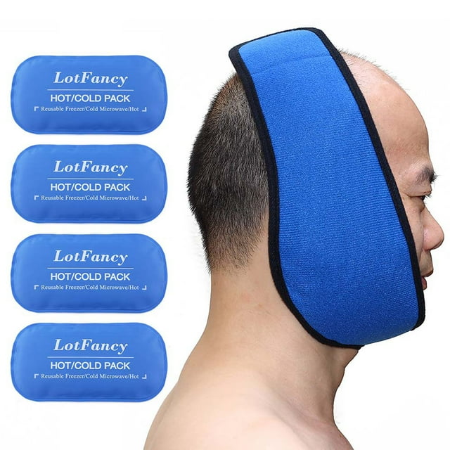 LotFancy Face Gel Ice Pack Wrap for Jaw, TMJ, Wisdom Teeth, Head and