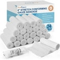 LotFancy Gauze Bandage Roll, 24 Pack Gauze Wrap, 4 in x4 Yards