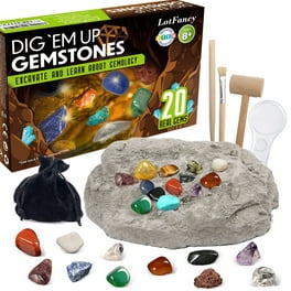  NATIONAL GEOGRAPHIC Mega Fossil and Gemstone Dig Kit - Excavate  20 Real Fossils and Gems, Science Kit for Kids, Rock Digging Excavation Kit,  Geology Gifts for Boys and Girls ( Exclusive) 