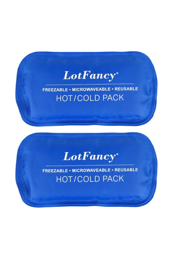 Ice Pack for Injuries, 2 Pcs Reusable Hot Cold Gel Pack for Pain Relief, 7.3 x 3.7 in