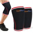 thumbnail image 1 of LotFancy Knee Sleeves,  1 Pair 7 mm Neoprene Knee Brace for Men and Women, Black, 1 of 9