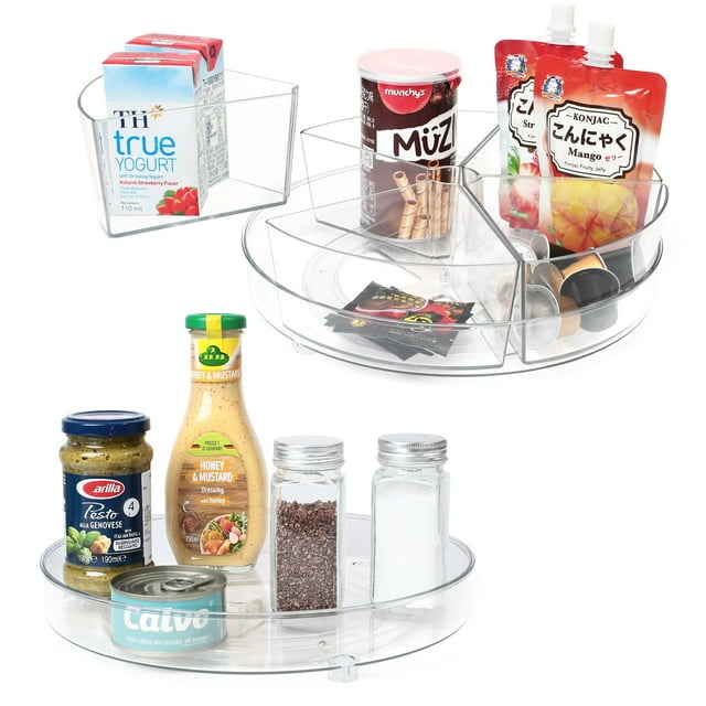 LotFancy Lazy Susan Turntable Divided Spinner for 2Pcs 10.6 in