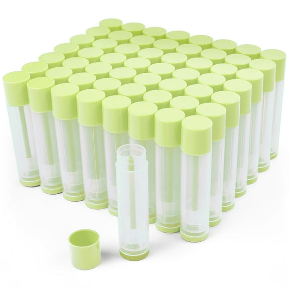 LotFancy Lip Balm Tubes Empty, 60Pcs 5.5ml (3/16 oz) Clear Plastic Lip Balm Container Tubes