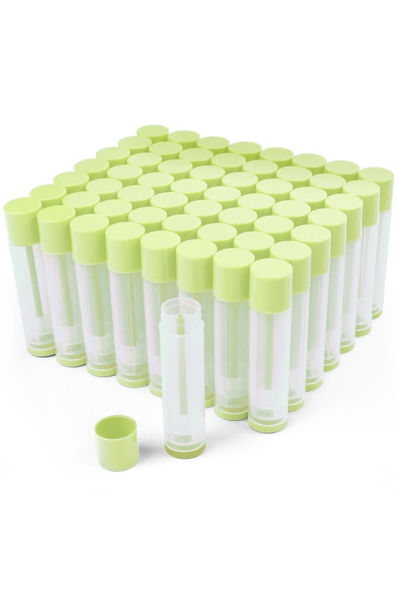Lip Balm Tubes Empty, 60Pcs 5.5ml (3/16 oz) Clear Plastic Lip Balm Container Tubes
