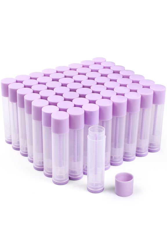 Lip Balm Tubes Empty, 60Pcs 5.5ml (3/16 oz) Clear Plastic Lip Balm Container Tubes