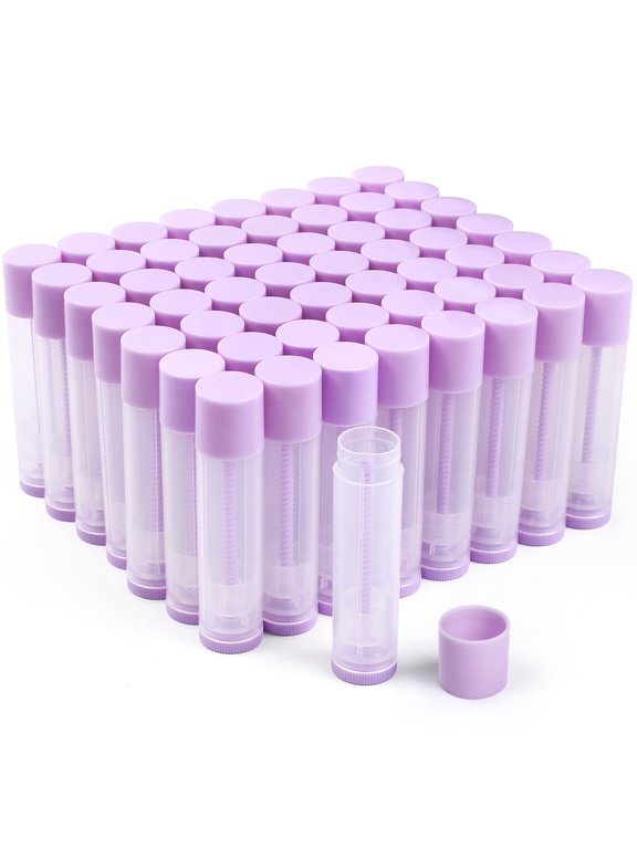 Lip Balm Tubes Empty, 50Pcs 5.5ml (3/16 oz) Clear Plastic Lip Balm Container Tubes