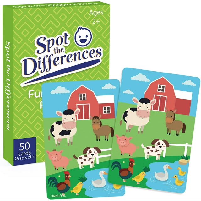LotFancy Matching Game, Spot The Differences Card Game for Kids 2