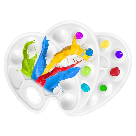 LotFancy Plastic Painting Tray Palettes, Paint Pallets for for Kids & Adults,Paint Holder Tray