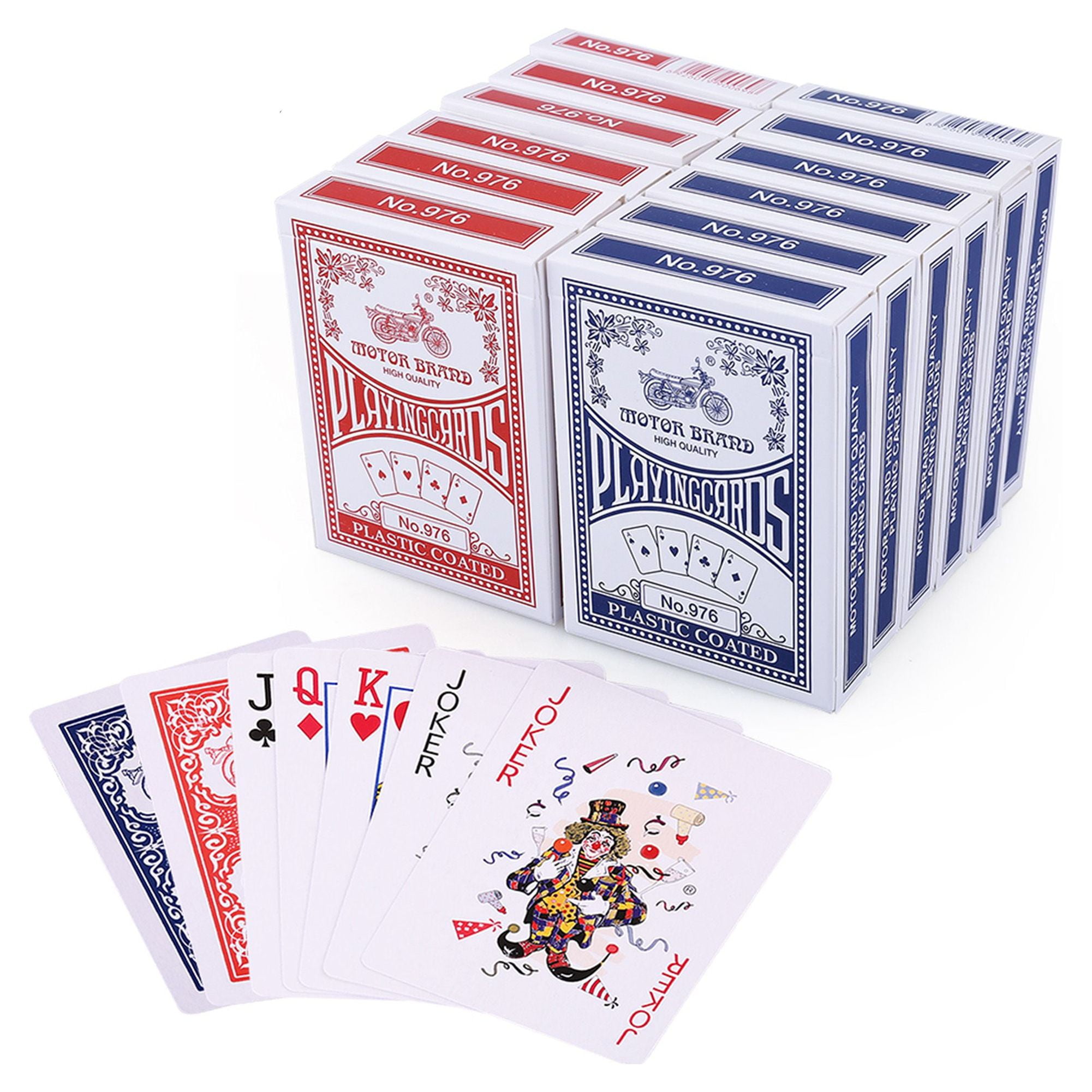 Lotfancy Jumbo Index Playing Cards, 2 Decks of Cards Blue and Red, Large Print