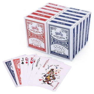 Large Face Plastic-Coated Playing Cards (Set of 12)