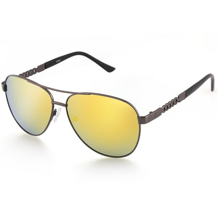 LotFancy Polarized Aviator Sunglasses for Women, Designer Eyewear with Case, UV 400 Protection