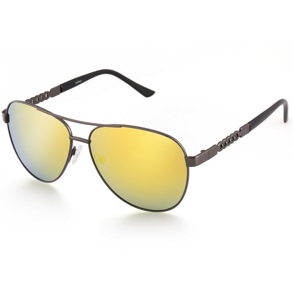 LotFancy Polarized Aviator Sunglasses for Women, Designer Eyewear with Case, UV 400 Protection