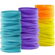 LotFancy 190 Pcs Colored Rubber Bands For Office Supplies, Tie Dye, Assorted Size #64, #33, #19
