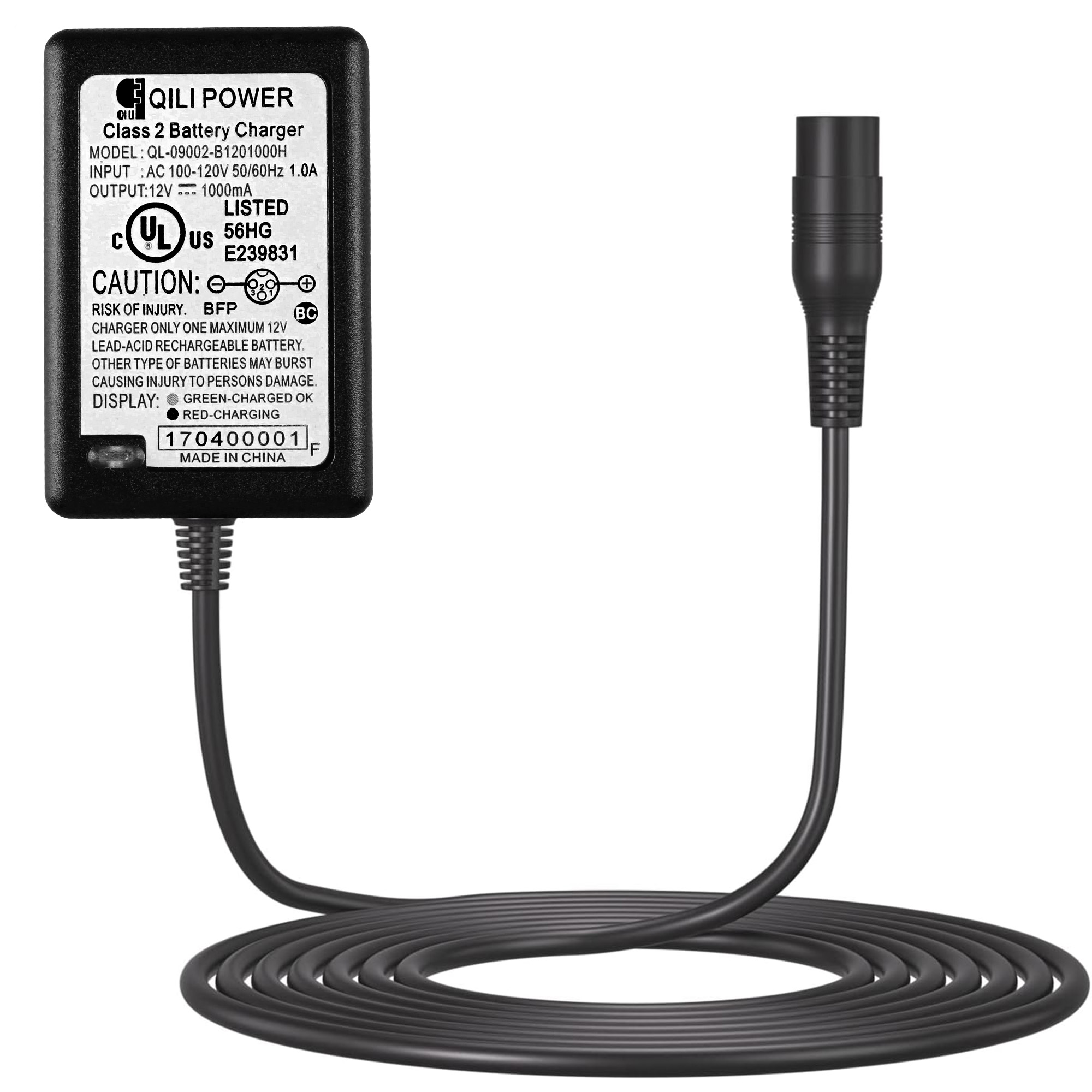LotFancy Battery Charger for Razor Hovertrax, Swagtron T1, T3, T6