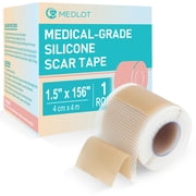 MEDLOT Silicone Scar Sheets, 1.5 x 156 Roll, Reusable Silicone Scar Strips for Scar Treatment