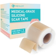 MEDLOT Silicone Scar Tape, Silicone Scar Sheets for Scar Treatment, Reusable, 1.5 x 78 Roll